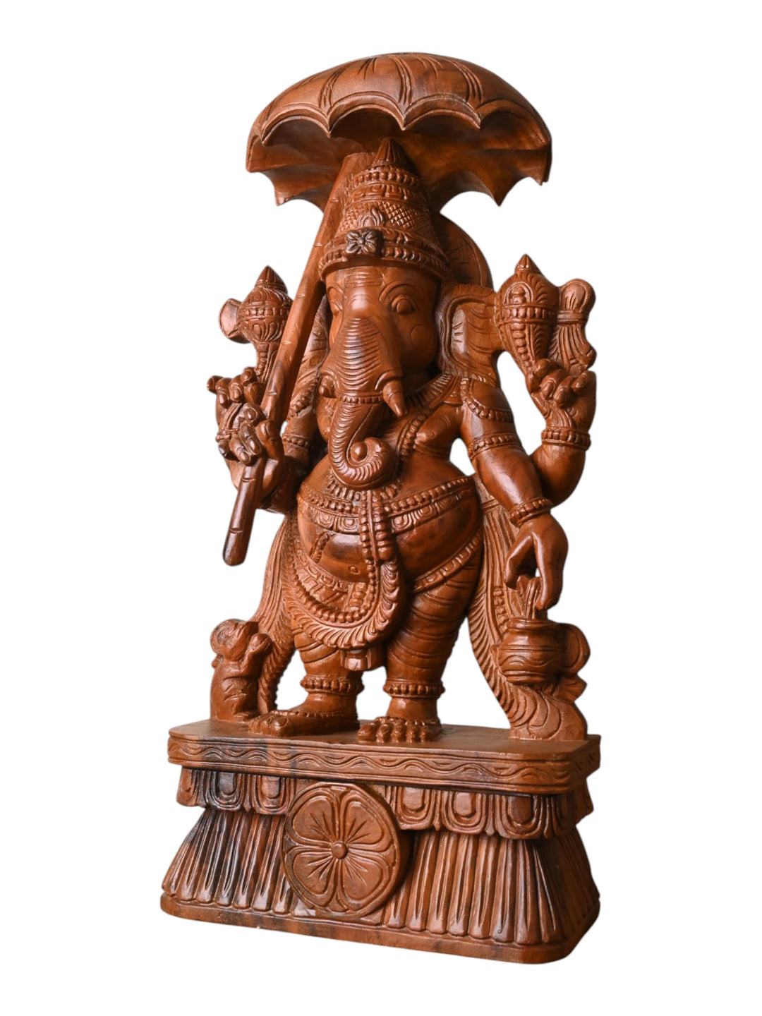 Umberalla Ganesh and holding Water Vessel 24"