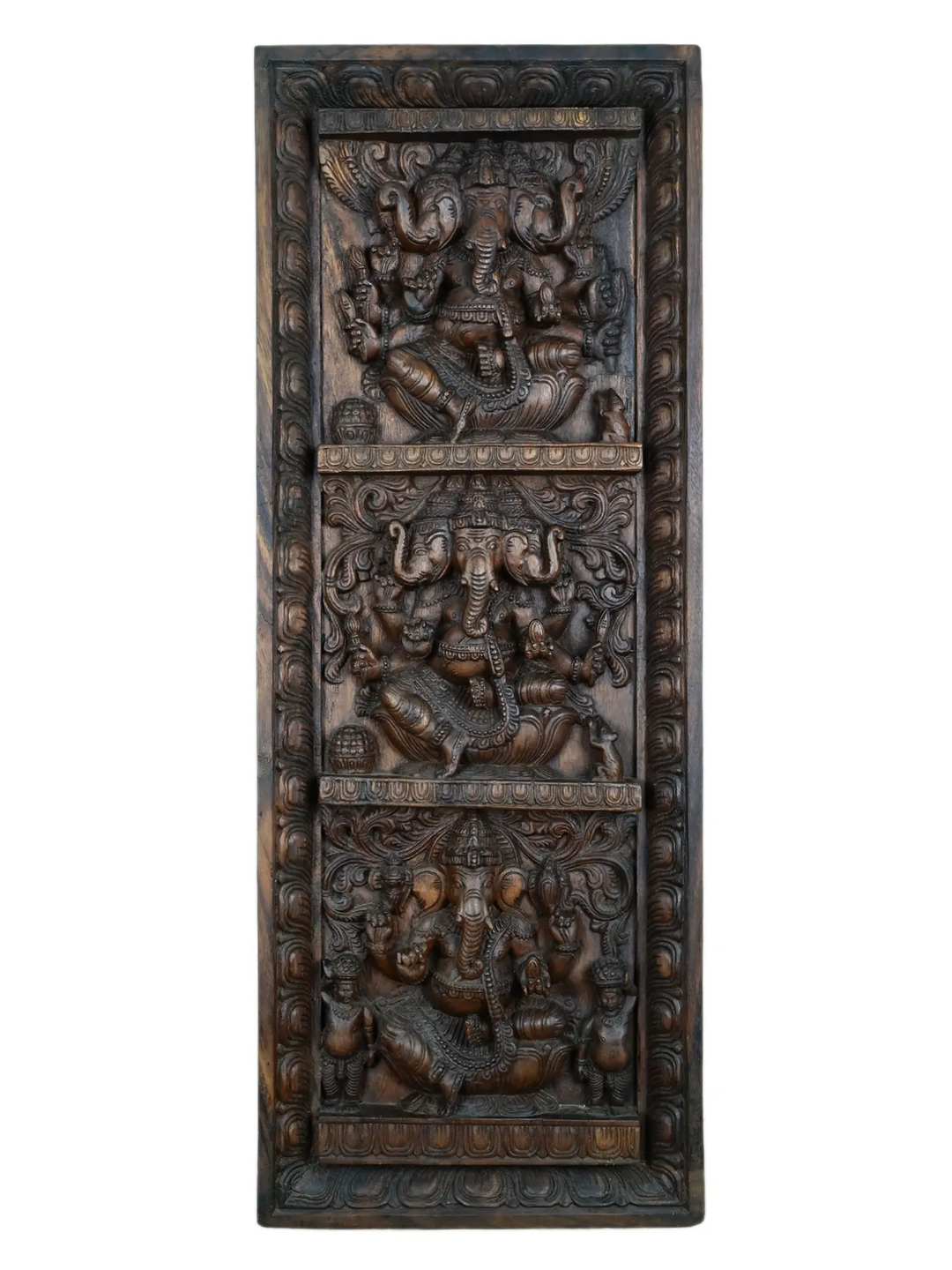 ganesha wooden wall hanging