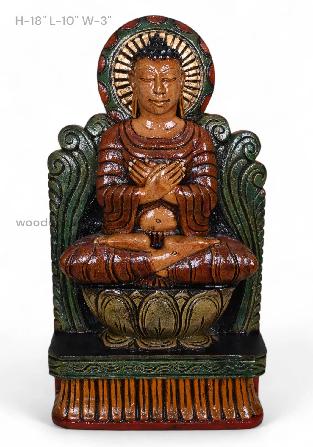 Brown color Wooden Lord Buddha