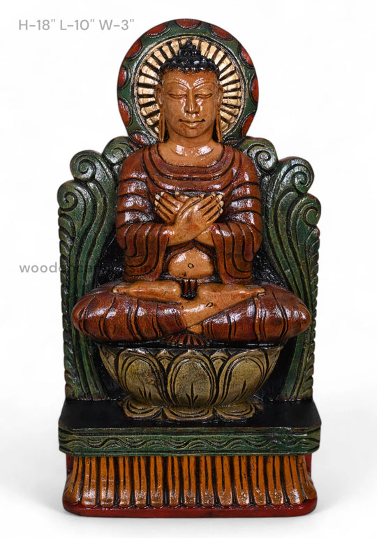 Brown color Wooden Lord Buddha