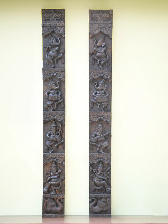 wooden ganesha wall hanging