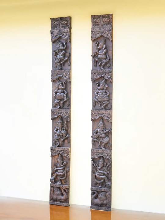 wooden ganesha wall hanging
