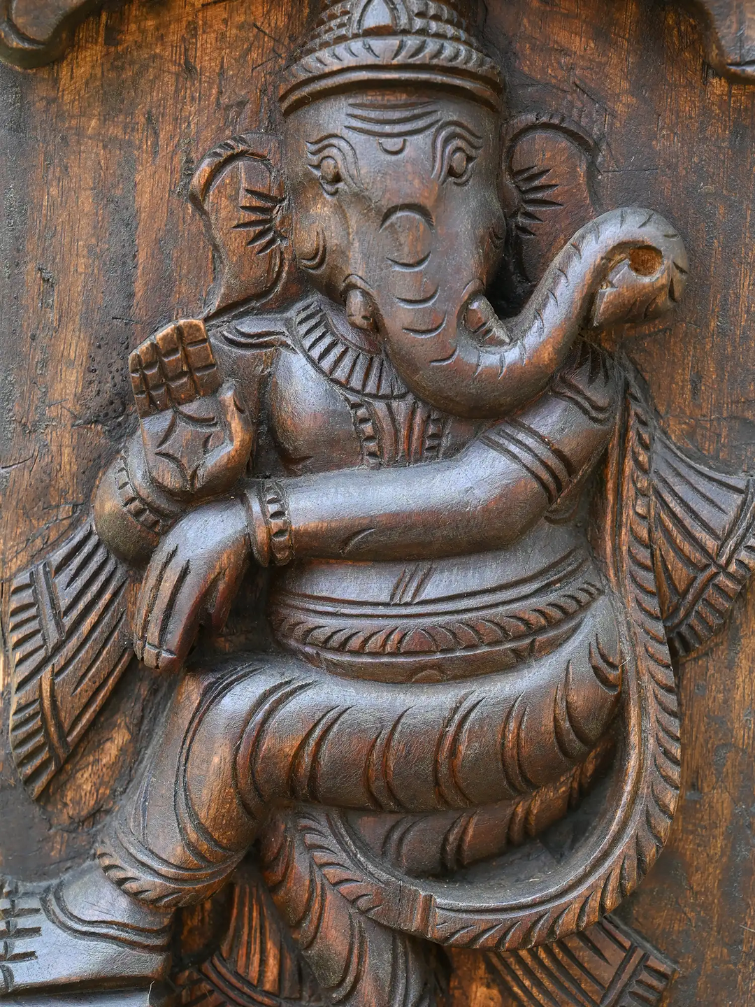 Vertical Eight Forms In Lord Ganesh wall Panel 72"