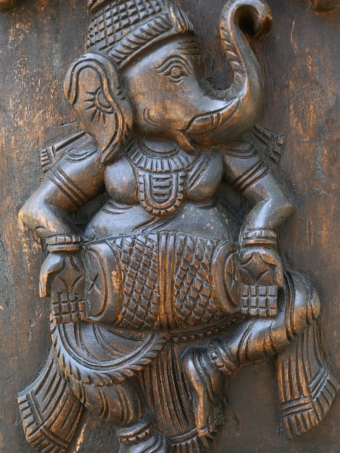 Vertical Eight Forms In Lord Ganesh wall Panel 72"