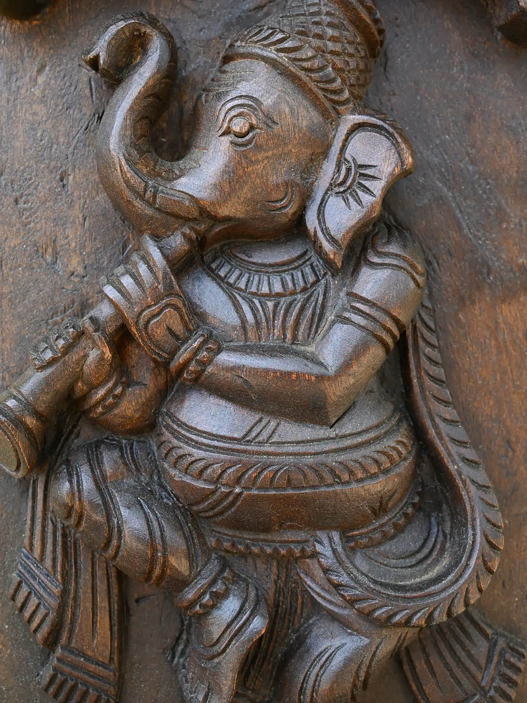 Vertical Eight Forms In Lord Ganesh wall Panel 72"