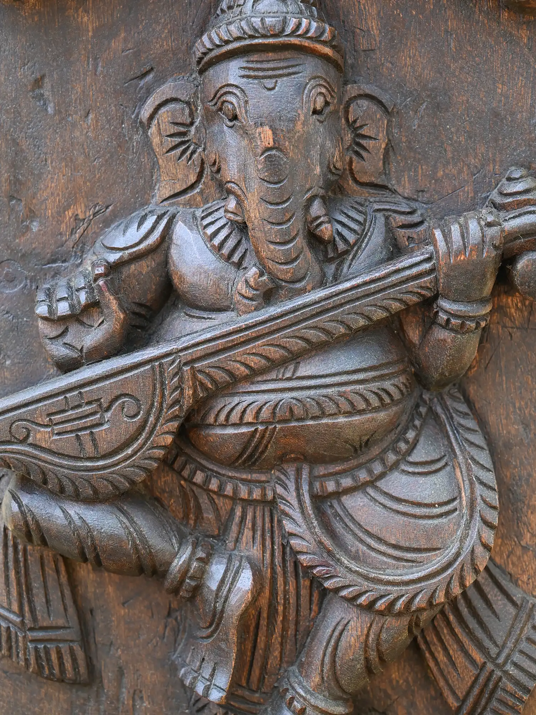 Vertical Eight Forms In Lord Ganesh wall Panel 72"