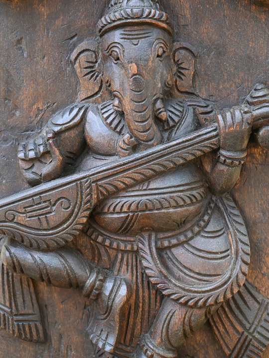 Vertical Eight Forms In Lord Ganesh wall Panel 72"