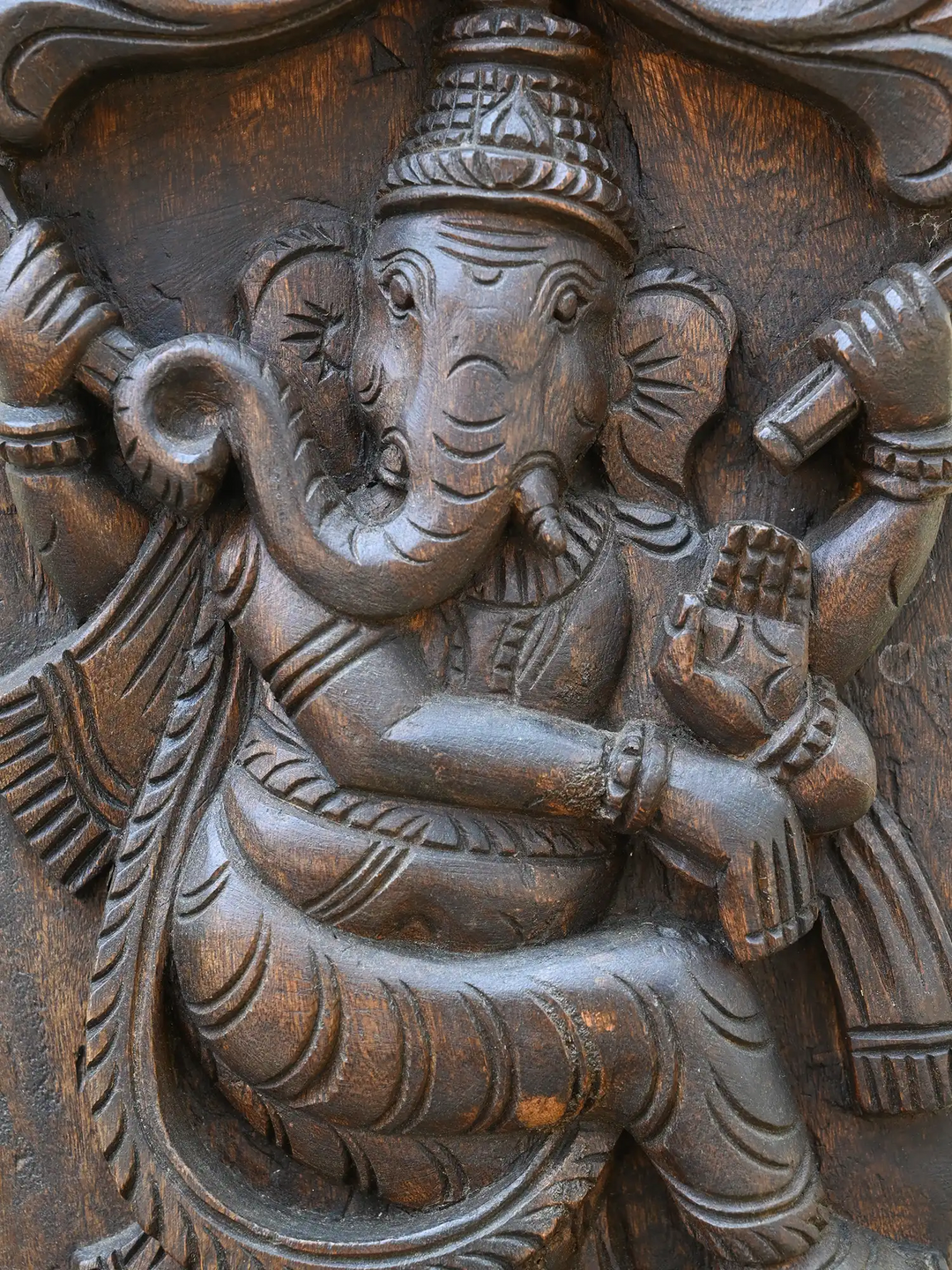 Vertical Eight Forms In Lord Ganesh wall Panel 72"