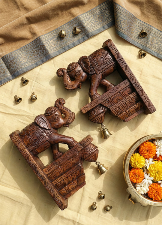 Elephant Wooden Wall Mount Brackets