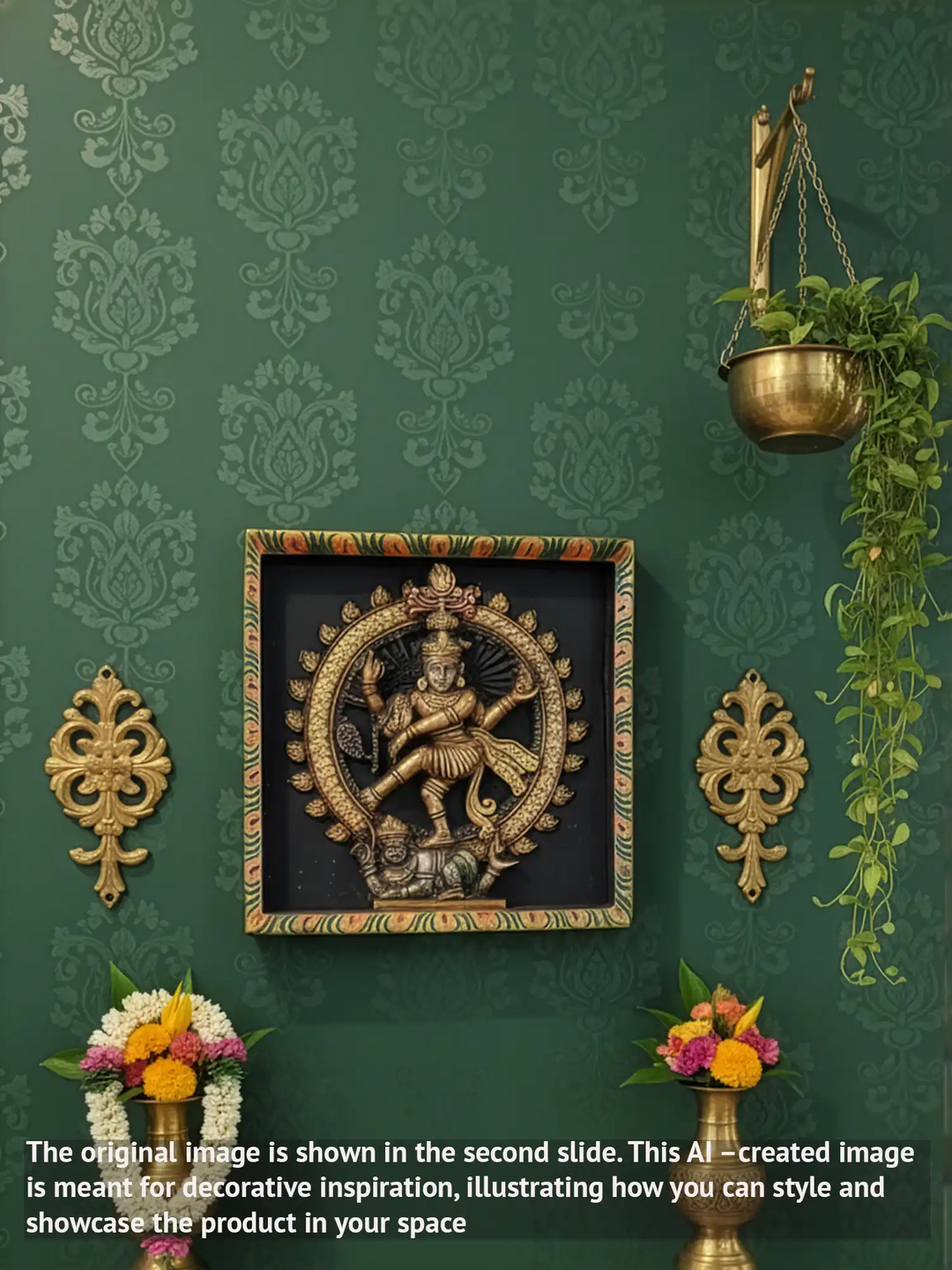 Wooden Nataraja wall mount 