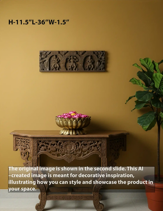 Three forms Of Apsara Wall Panel 36"
