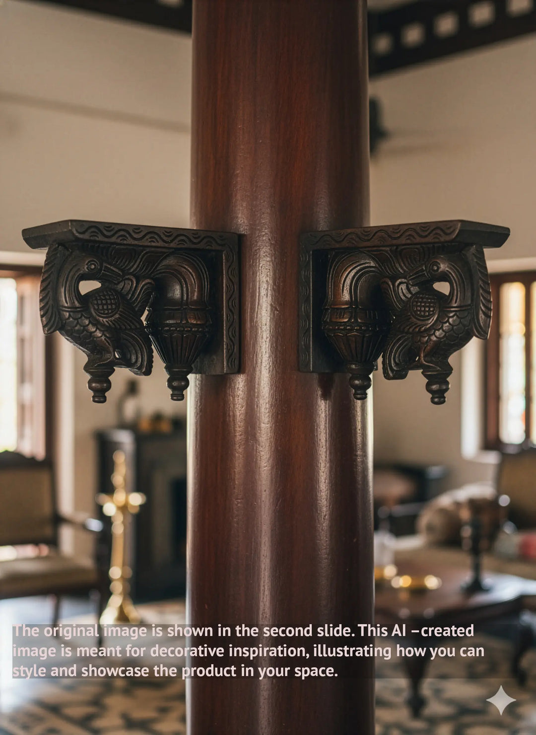 pair of wooden bodhil