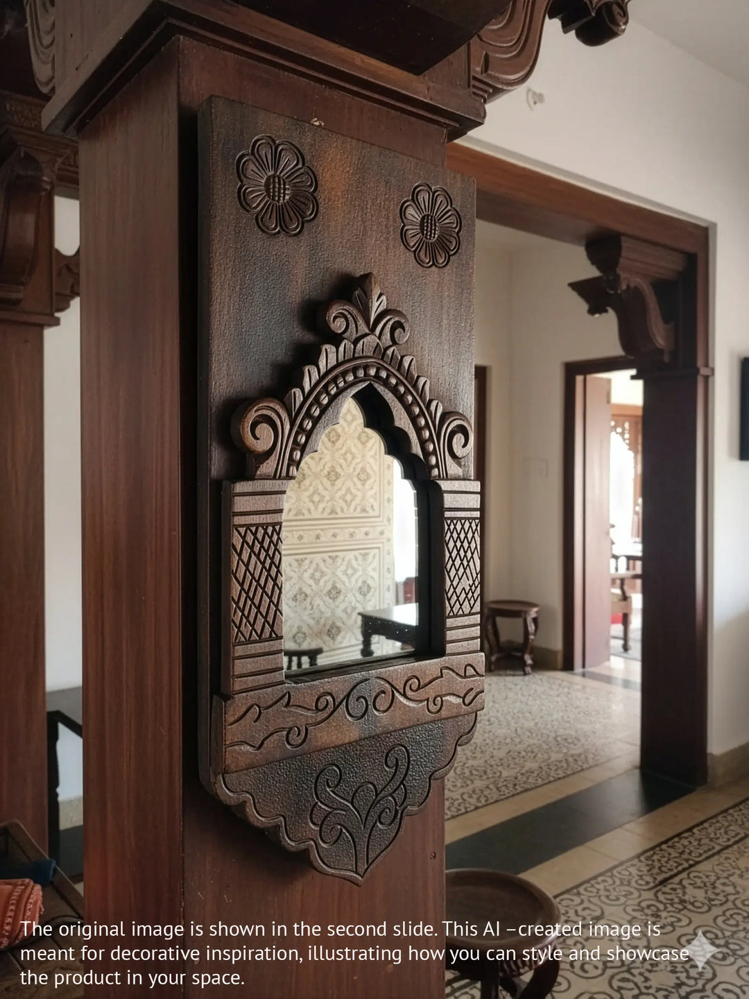 wooden mirror frame 24"