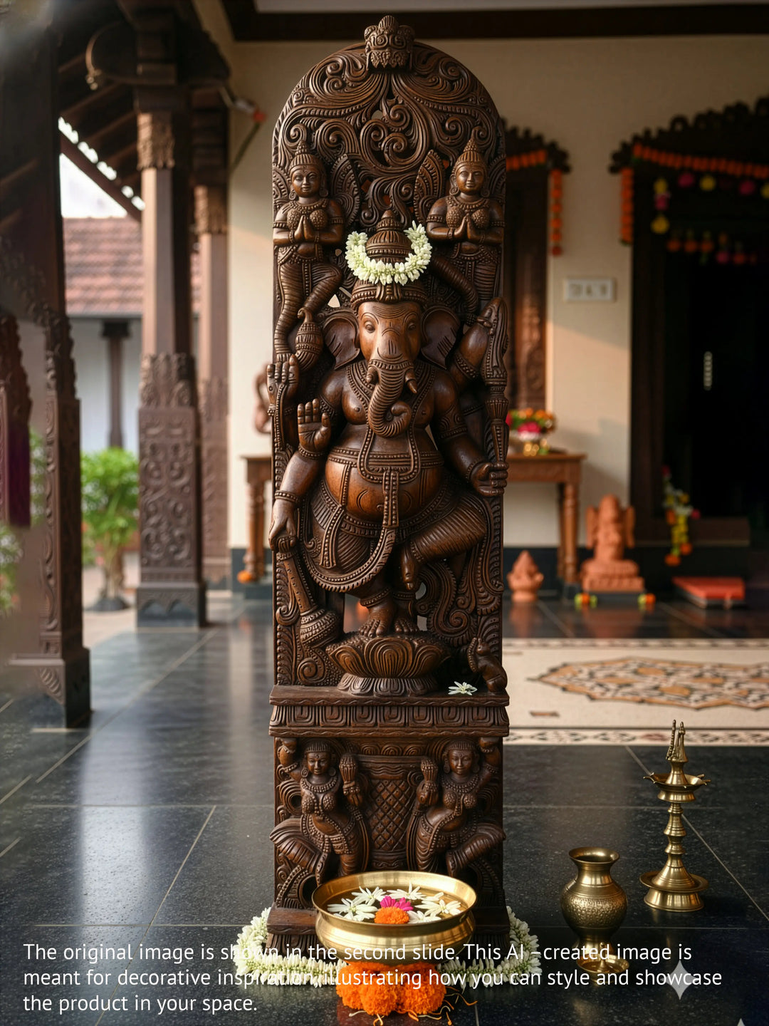 Wooden Lord Ganesha joliwork
