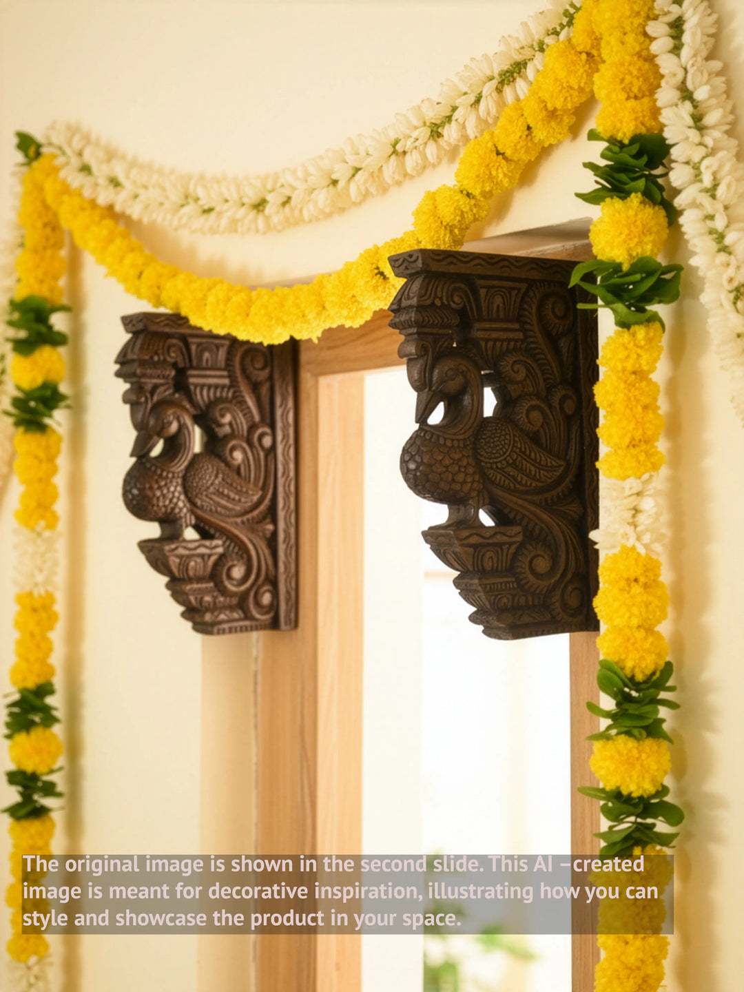 pair of hamsa wall brackets