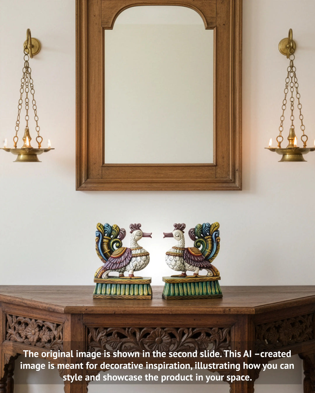 pair of  hamsa showpiece sculptures