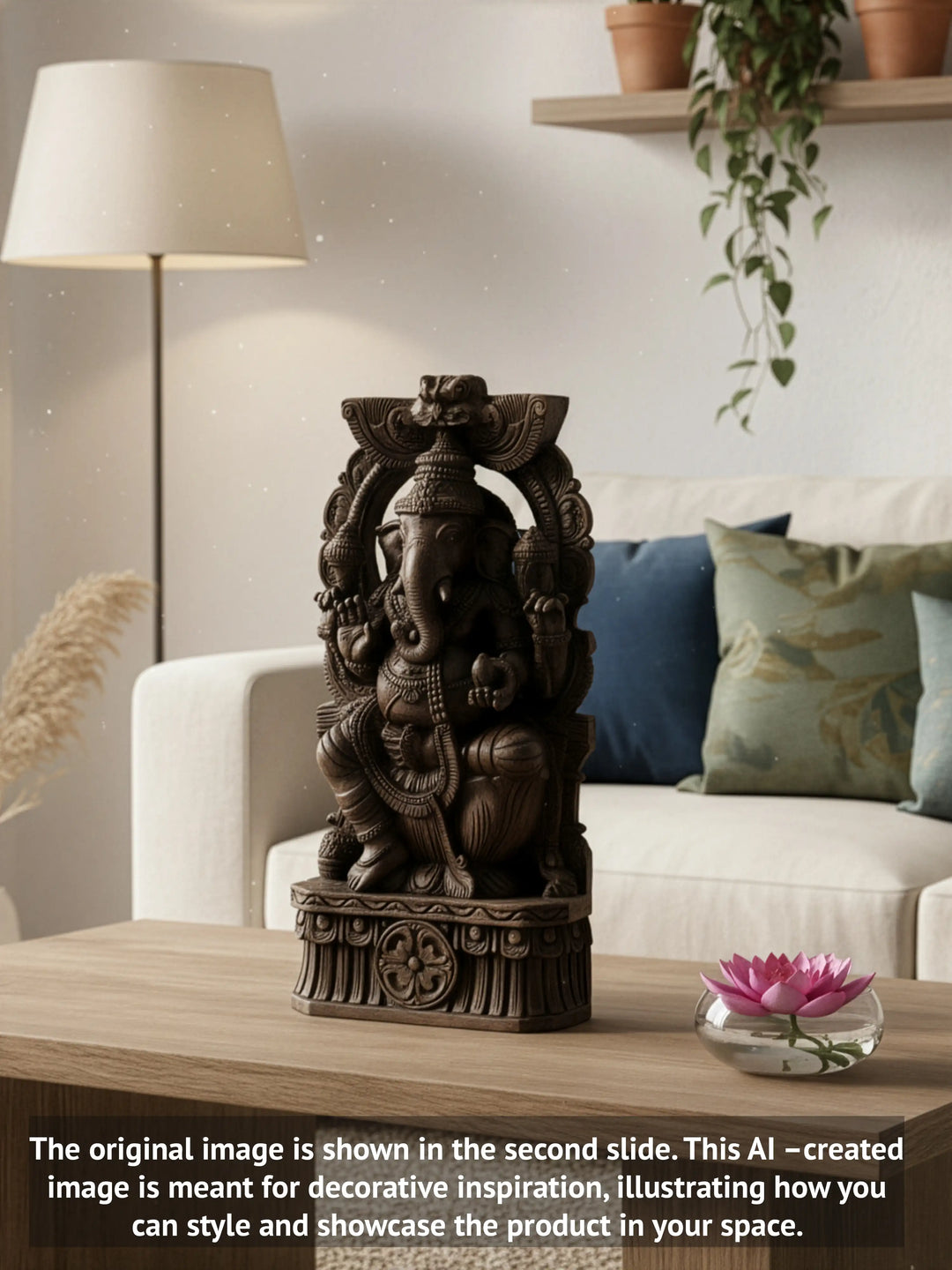 Wooden Arch Ganesh Statue