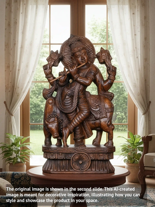 Shri Govindha Krishna Playing With Flute 18"