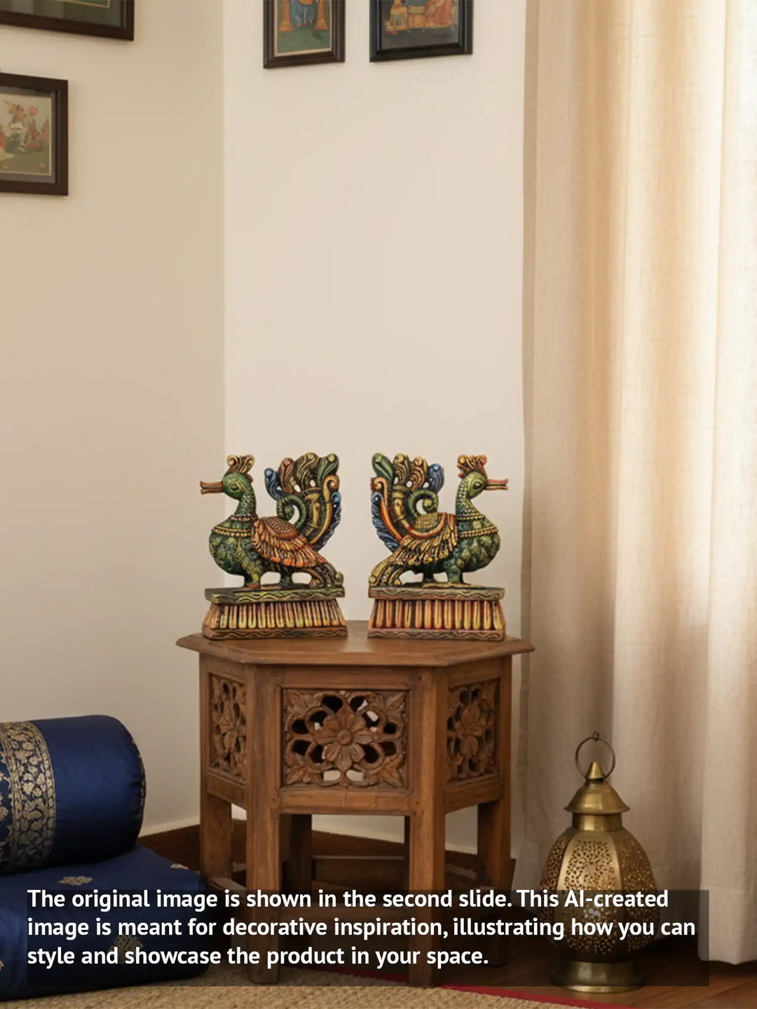 Wooden Hamsa bird