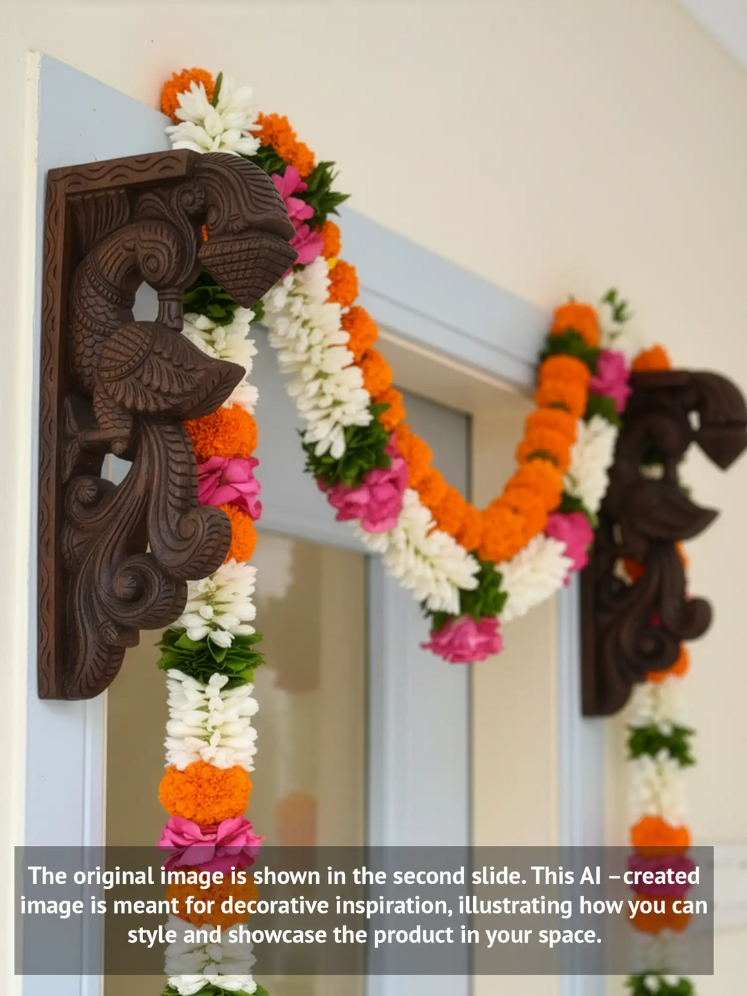 wooden pair of peocock wall brackets