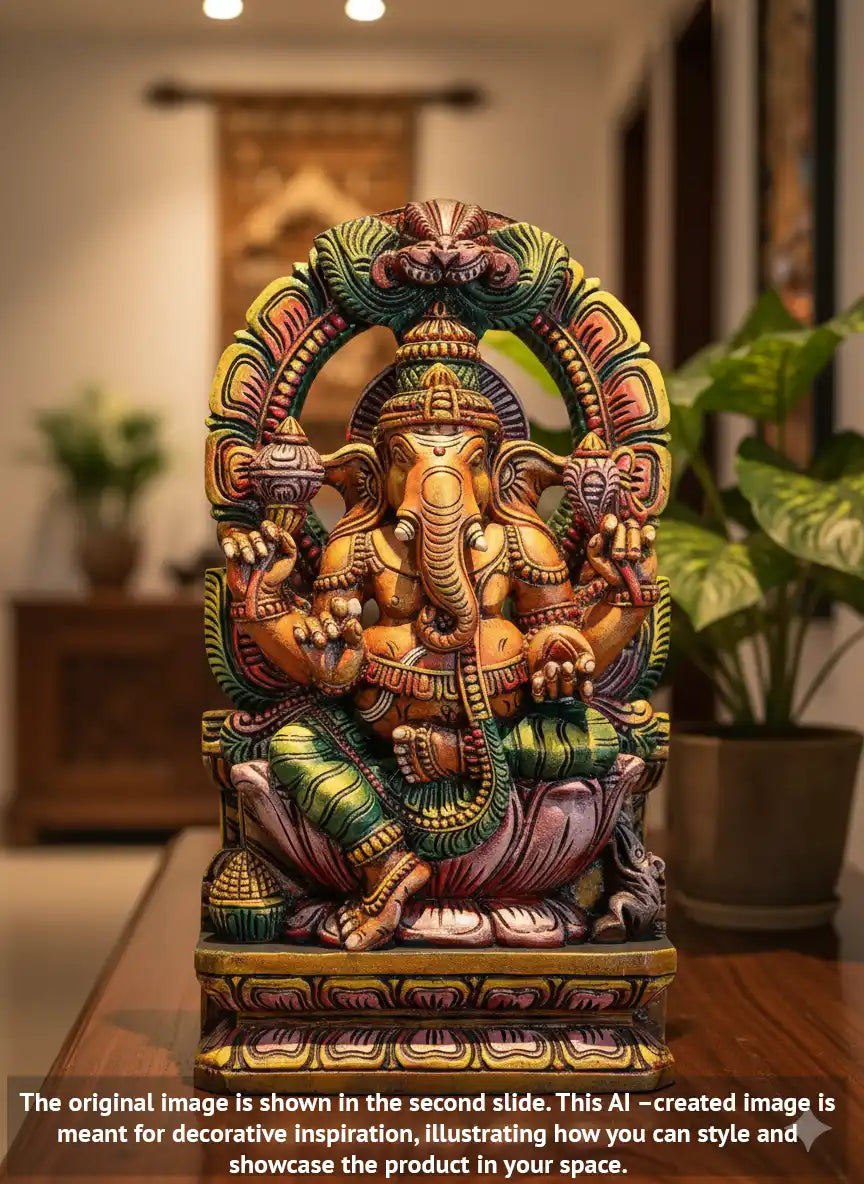 wooden Arch ganesh idol