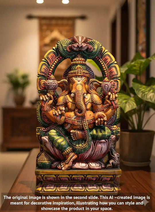 wooden Arch ganesh idol