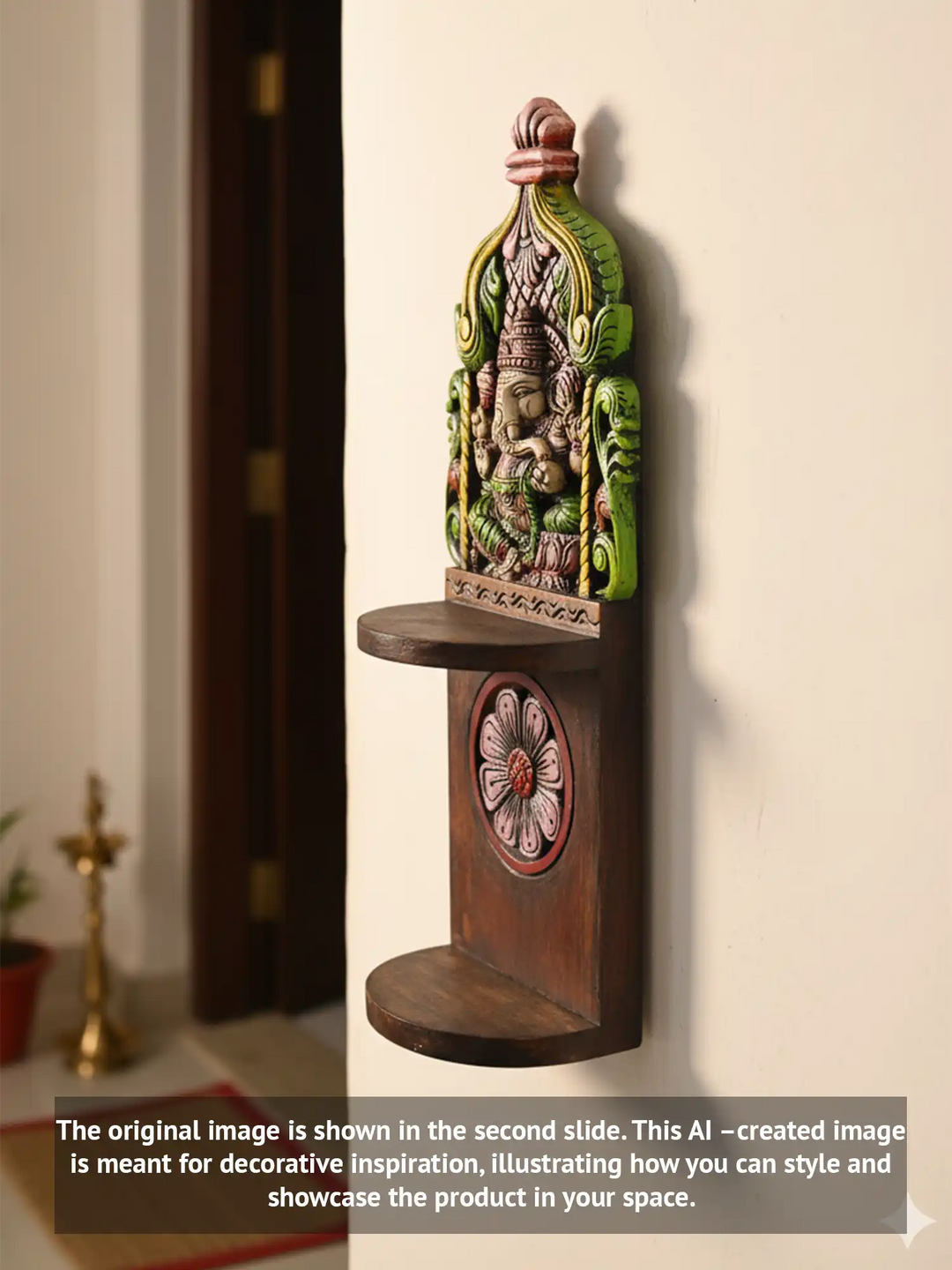 Bharma Teak Wood Wall Mount Lord Ganesha