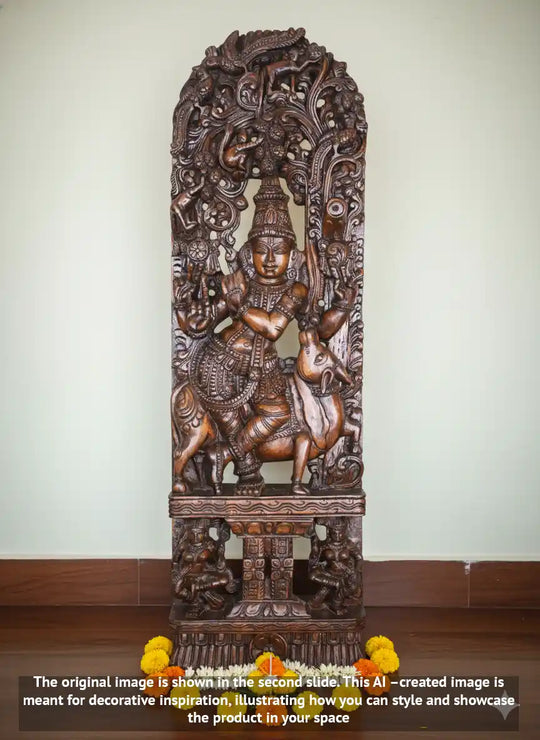 vaagai wooden Lord Krishna statue