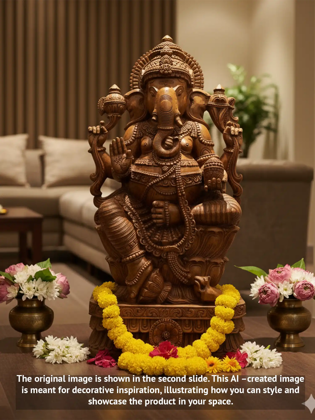 Ganesha wooden statue