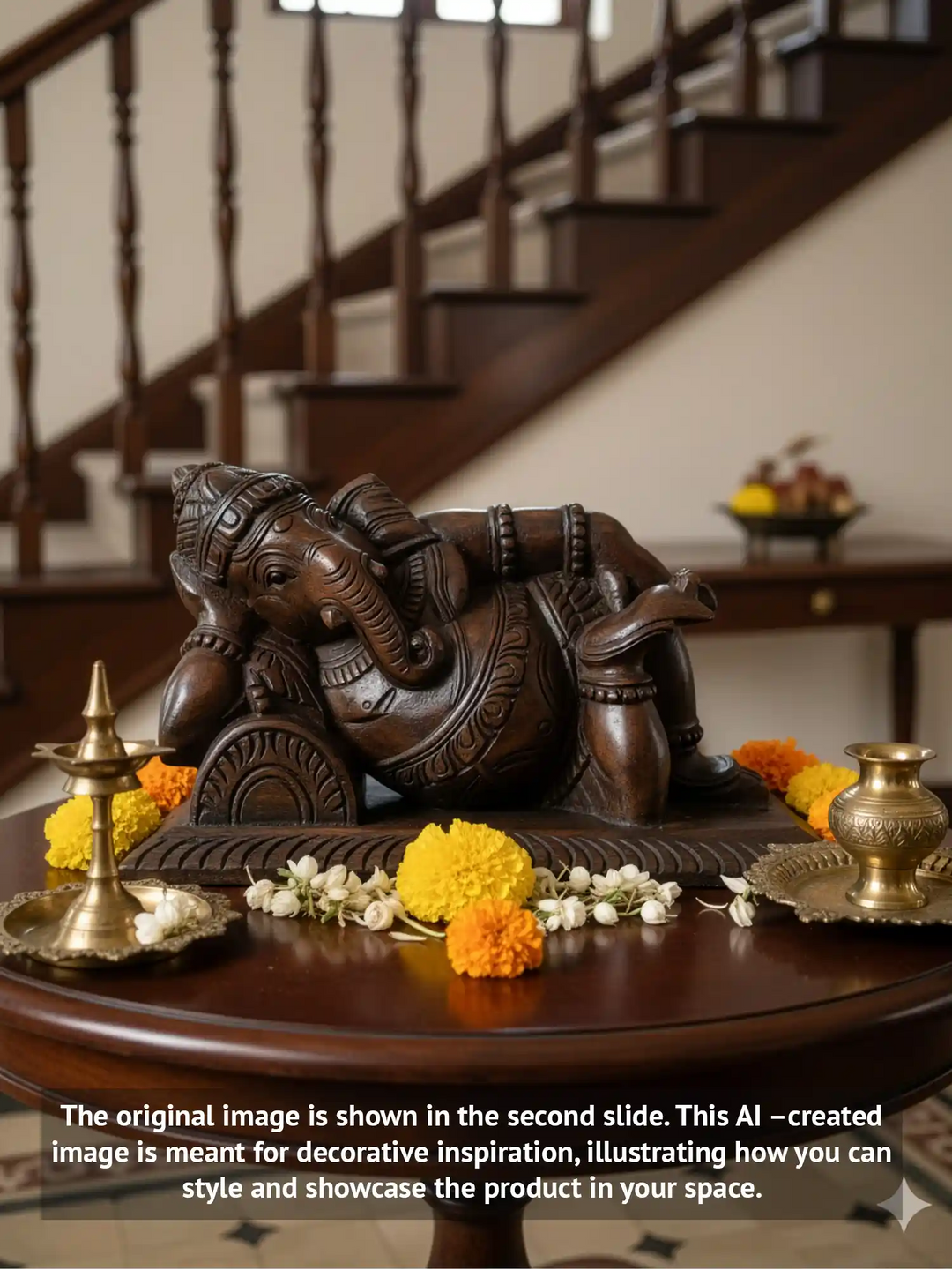 Wooden statue of Lord Ganesha