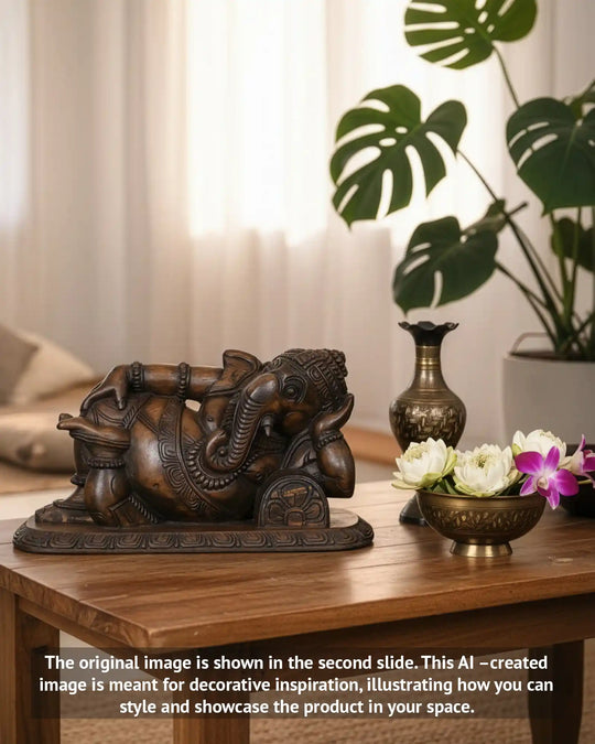 Lord Ganesha wooden sculpture