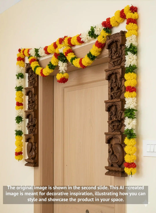 Wooden God & Goddess pair of panel