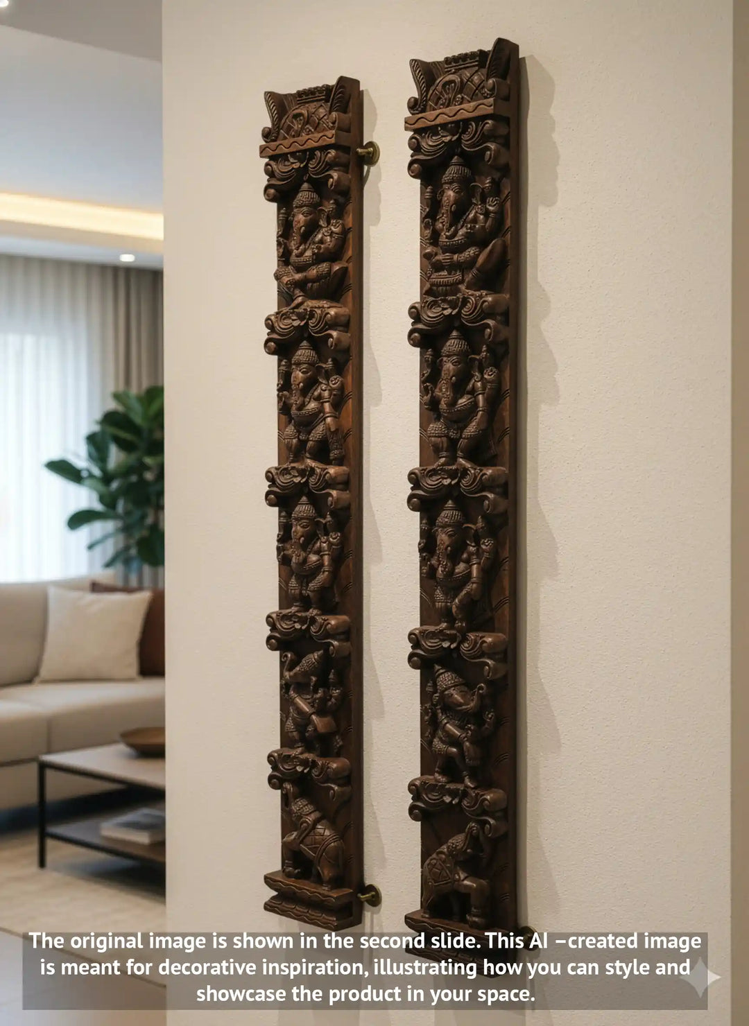 Astaganesh pair of wooden panel