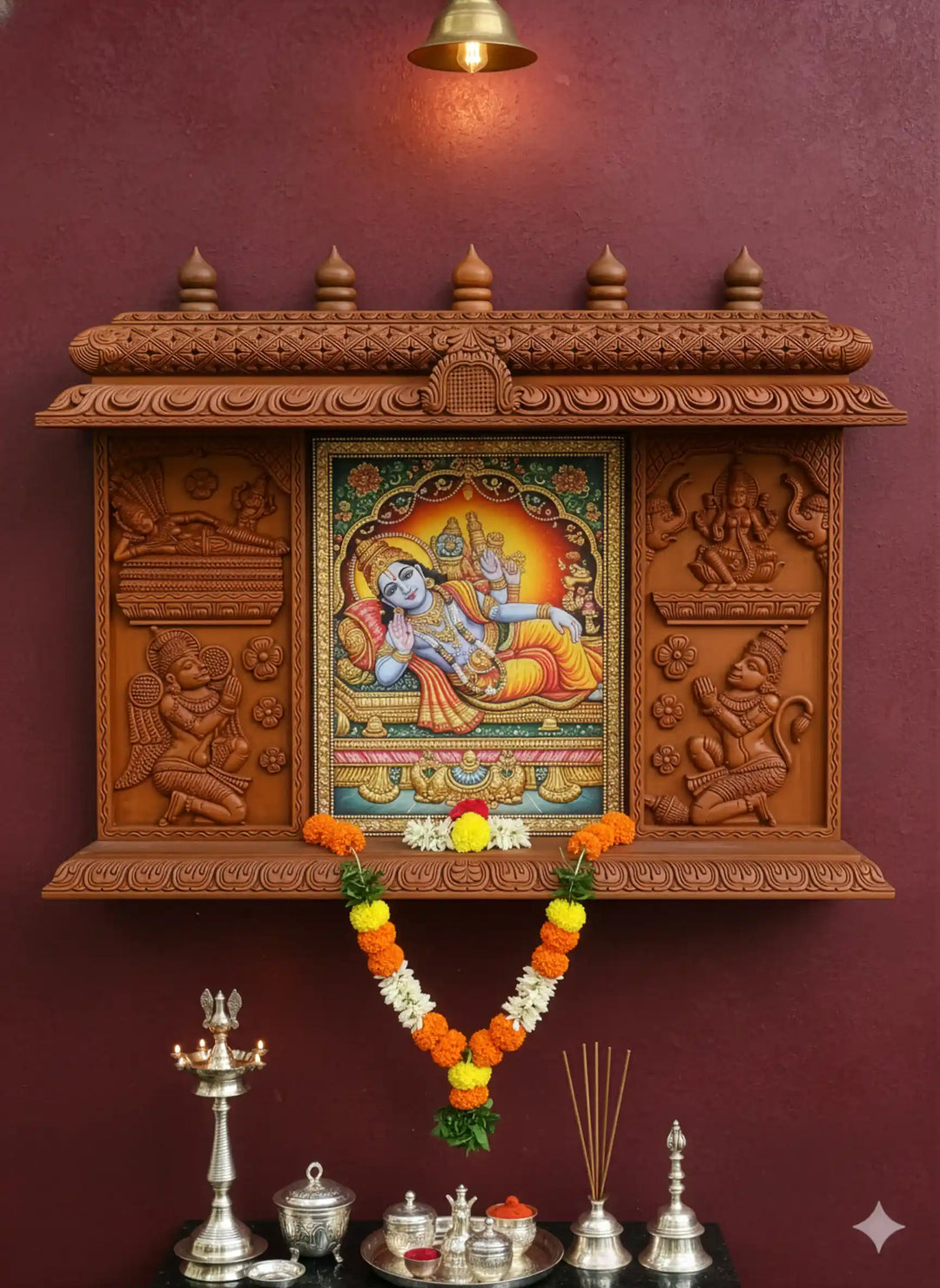 Wooden pooja mandapam