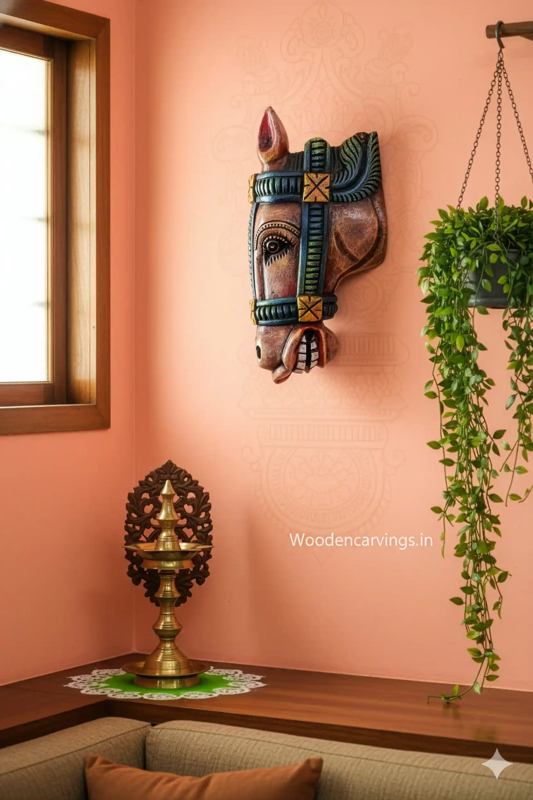 wooden horse face mask