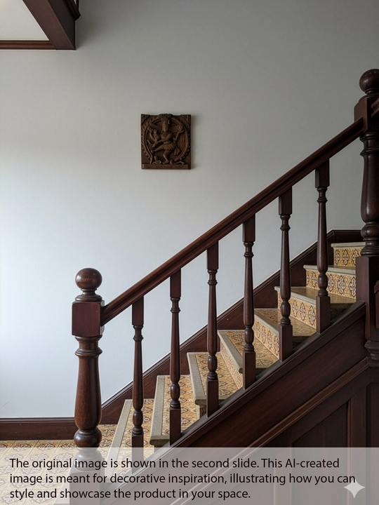 Wood Lord Natarajar wall hanging