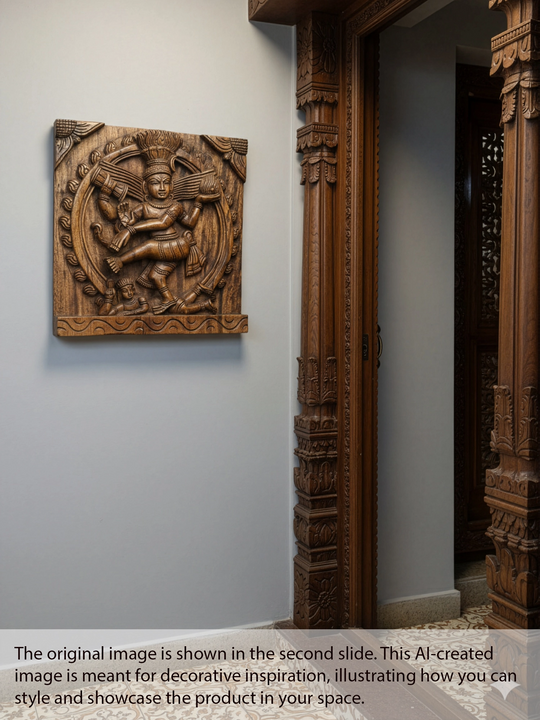 Nataraja wood wall hanging