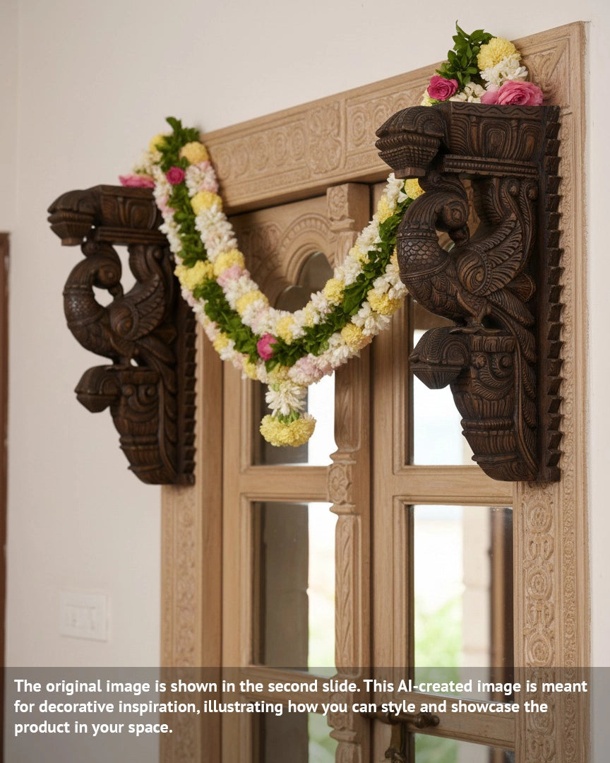 Wooden parrot wall brackets