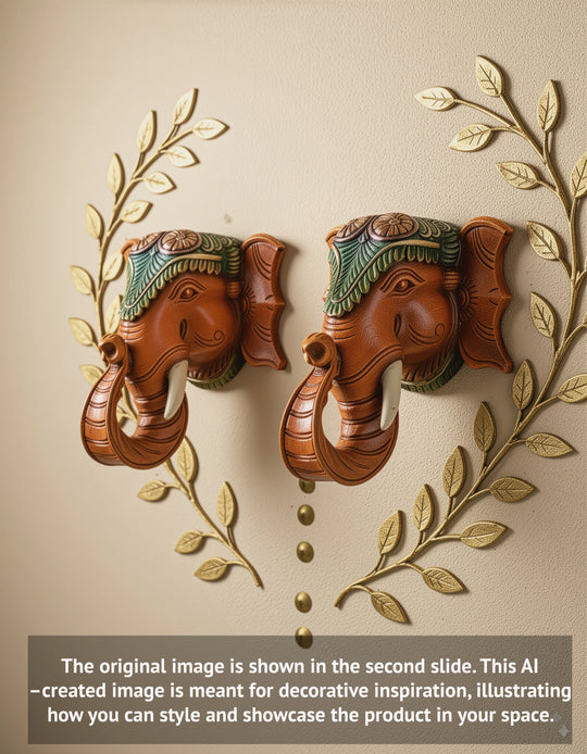 Twin Elephant Face Mask 12"