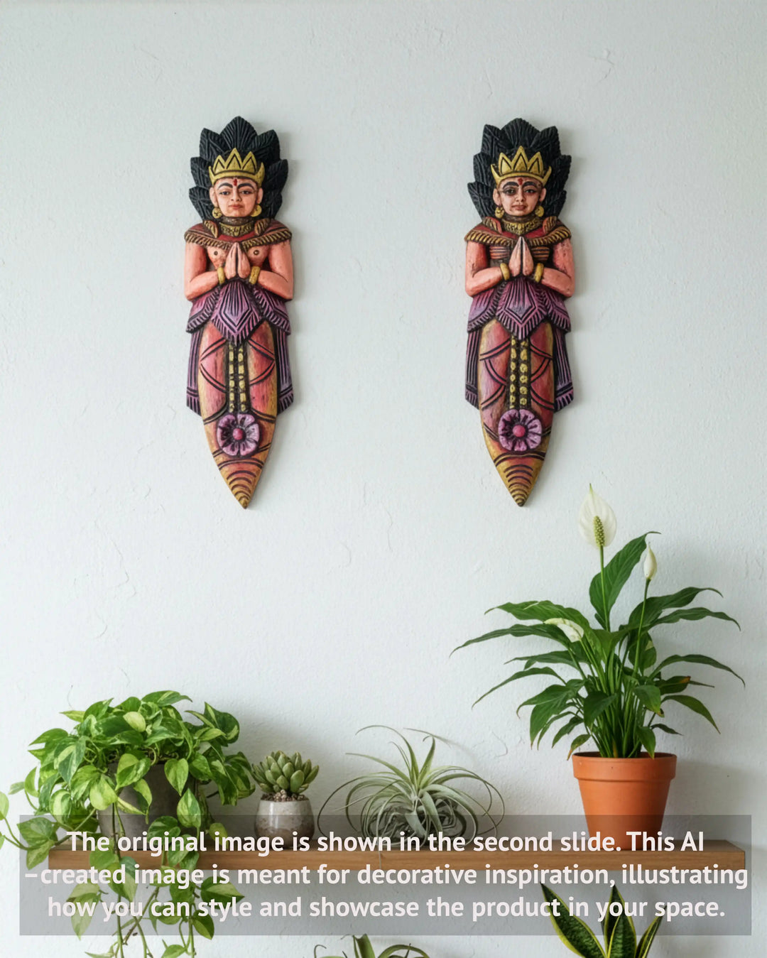 Casal Ram & Sita wooden wall mounts