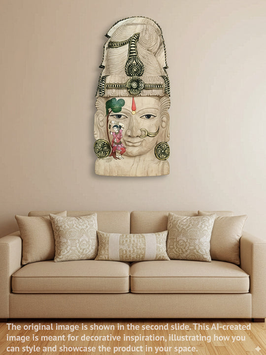 Parvathi Wooden Face Mask-24"