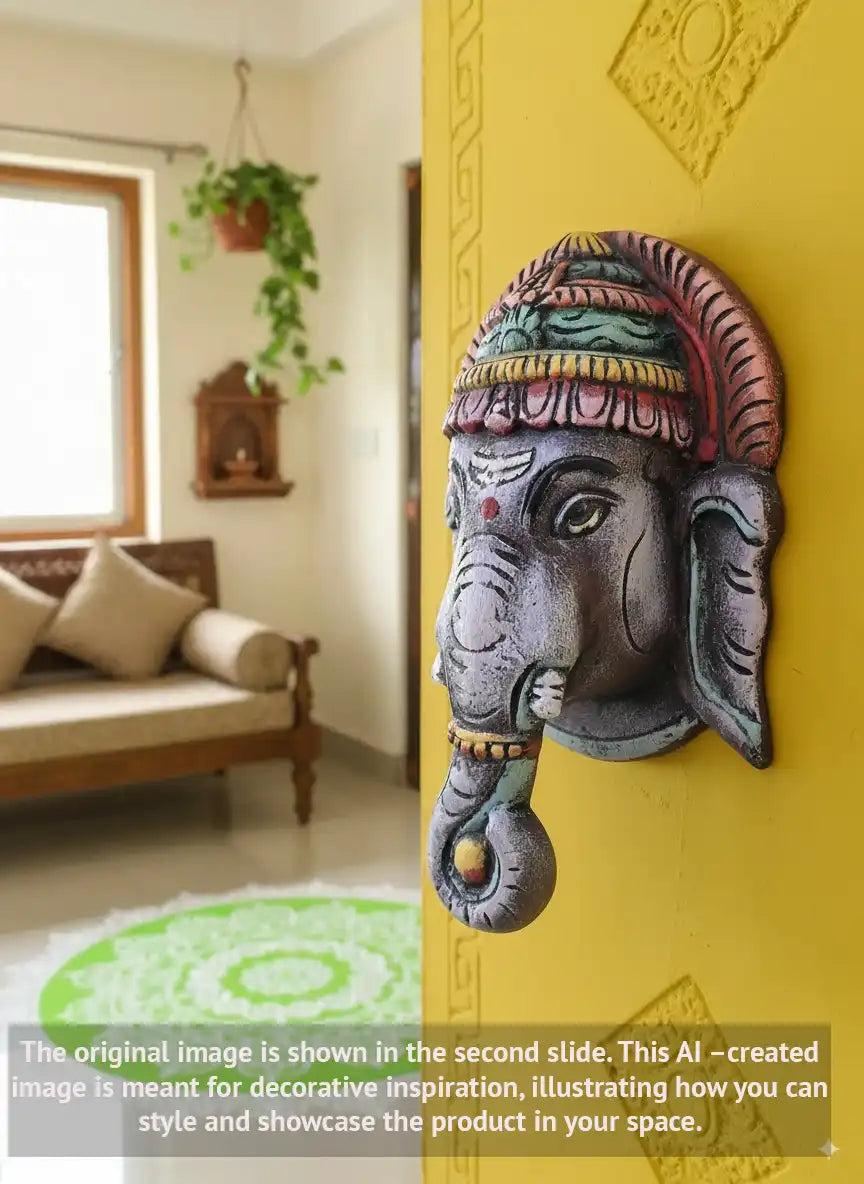 wooden ganesh murti