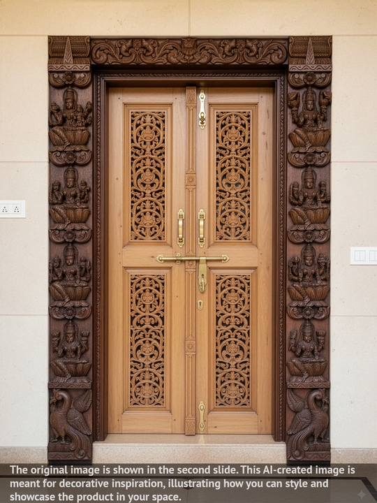 Royal Temple Style Paired Astalakshmi Panel -72"