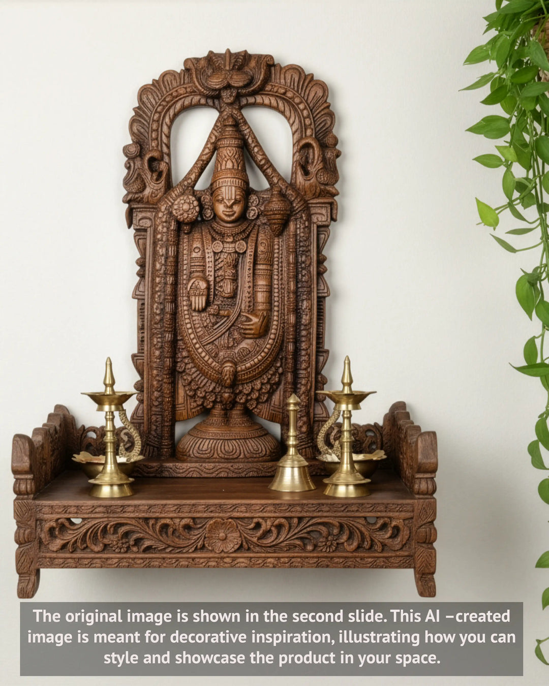 Wooden Balaji idol
