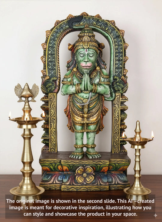 Hanuman wooden statue 