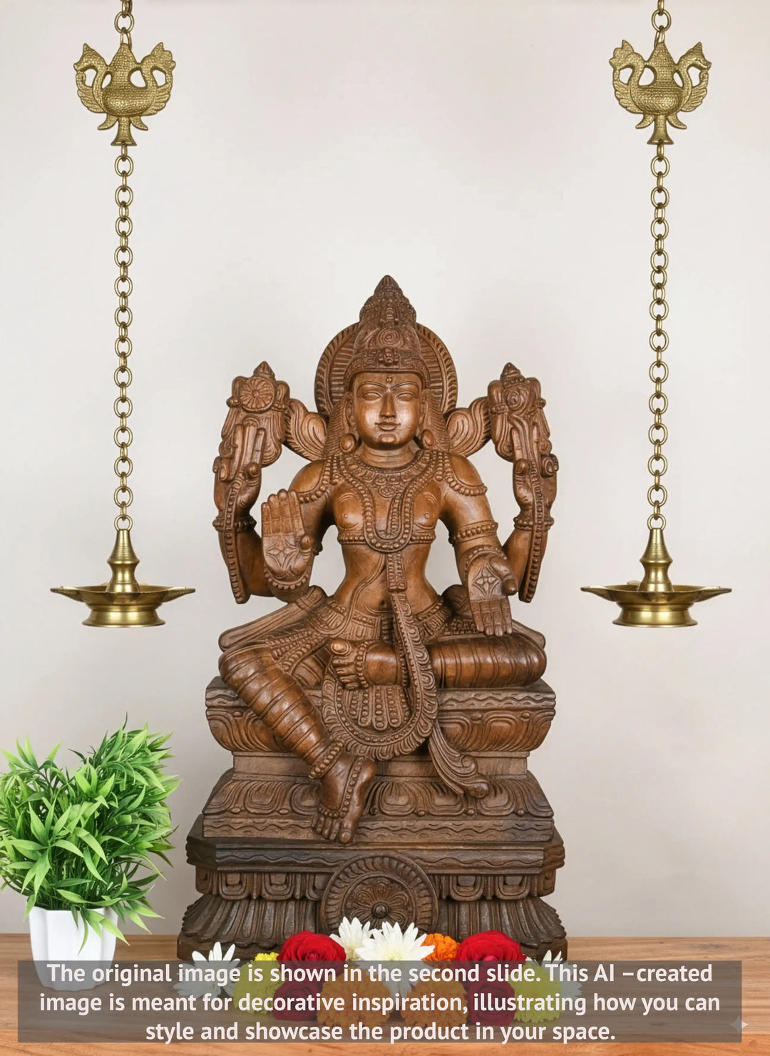 Vishnu wooden statue