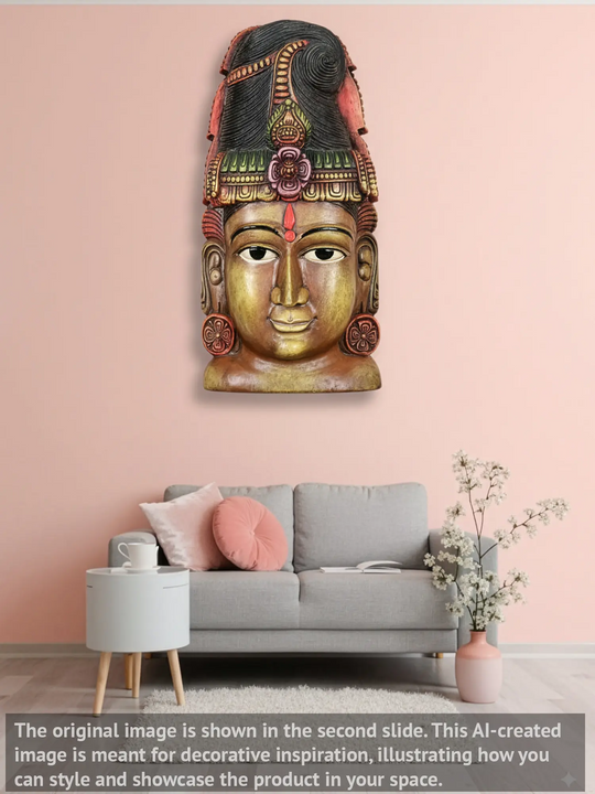 Lord Shiva Head As a Tribal Form 23"