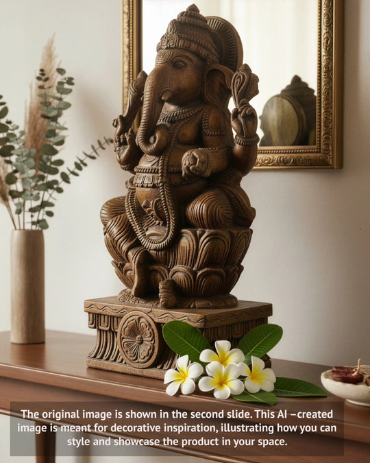 Wooden Murti Statue