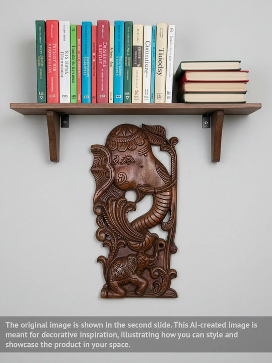 Elephant wooden wall mount-24"
