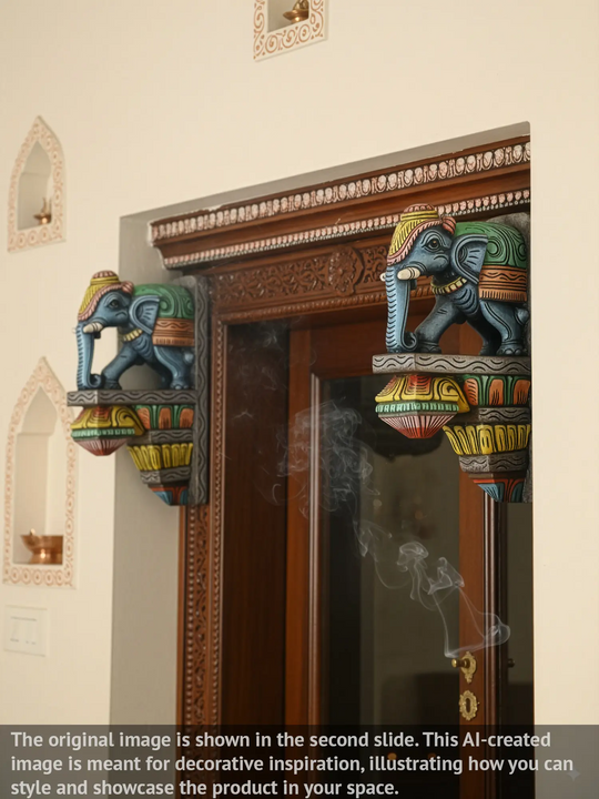 Bodhi Style Elephant Wall Brackets 15"